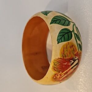 Lacquered Handpainted Wooden Bracelet